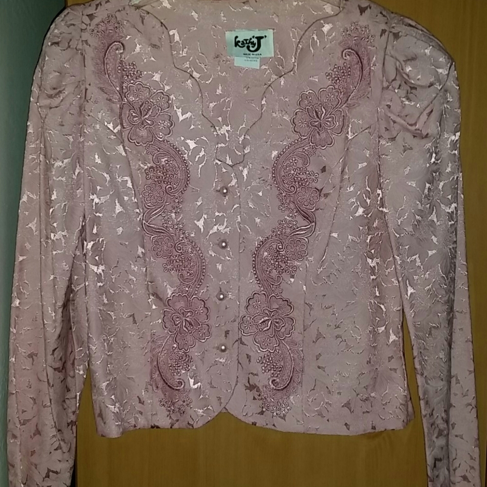 Kathy J, jacket and skirt set, size 12.  NWOT